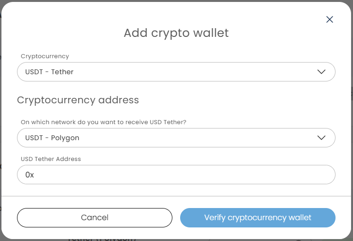 Polygon-Adresse hinzufügen